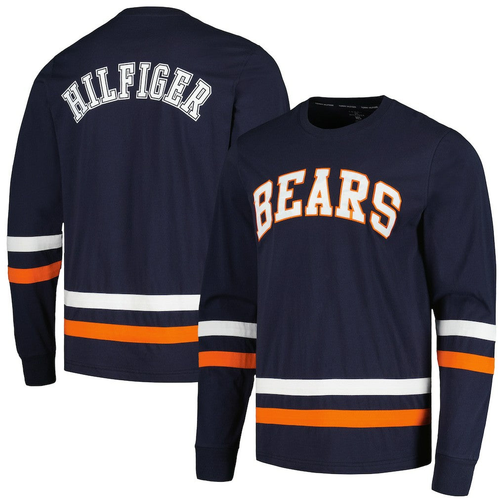 Chicago Bears Tommy Hilfiger Nolan Long Sleeve T-Shirt Navy/Orange