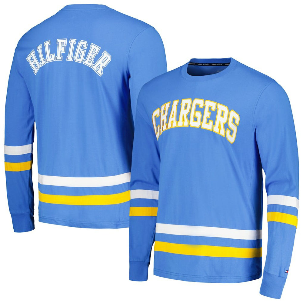 Los Angeles Chargers Tommy Hilfiger Nolan Long Sleeve T-Shirt Powder Blue/Gold