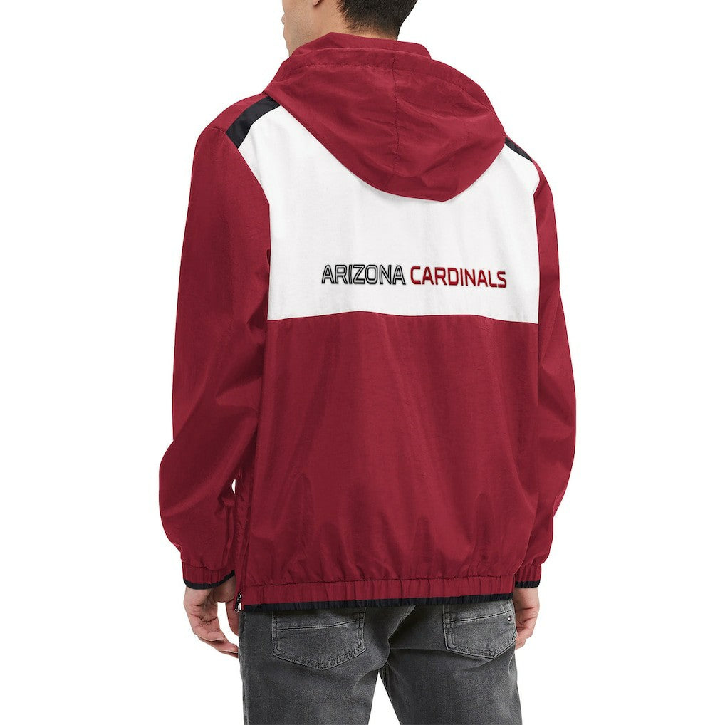 Arizona Cardinals Tommy Hilfiger Carter Half-Zip Hooded Top Cardinal/White