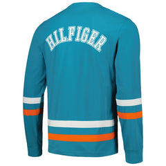 Miami Dolphins Tommy Hilfiger Nolan Long Sleeve T-Shirt Aqua/Orange