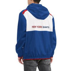 New York Giants Tommy Hilfiger Carter Half-Zip Hooded Top Royal/White