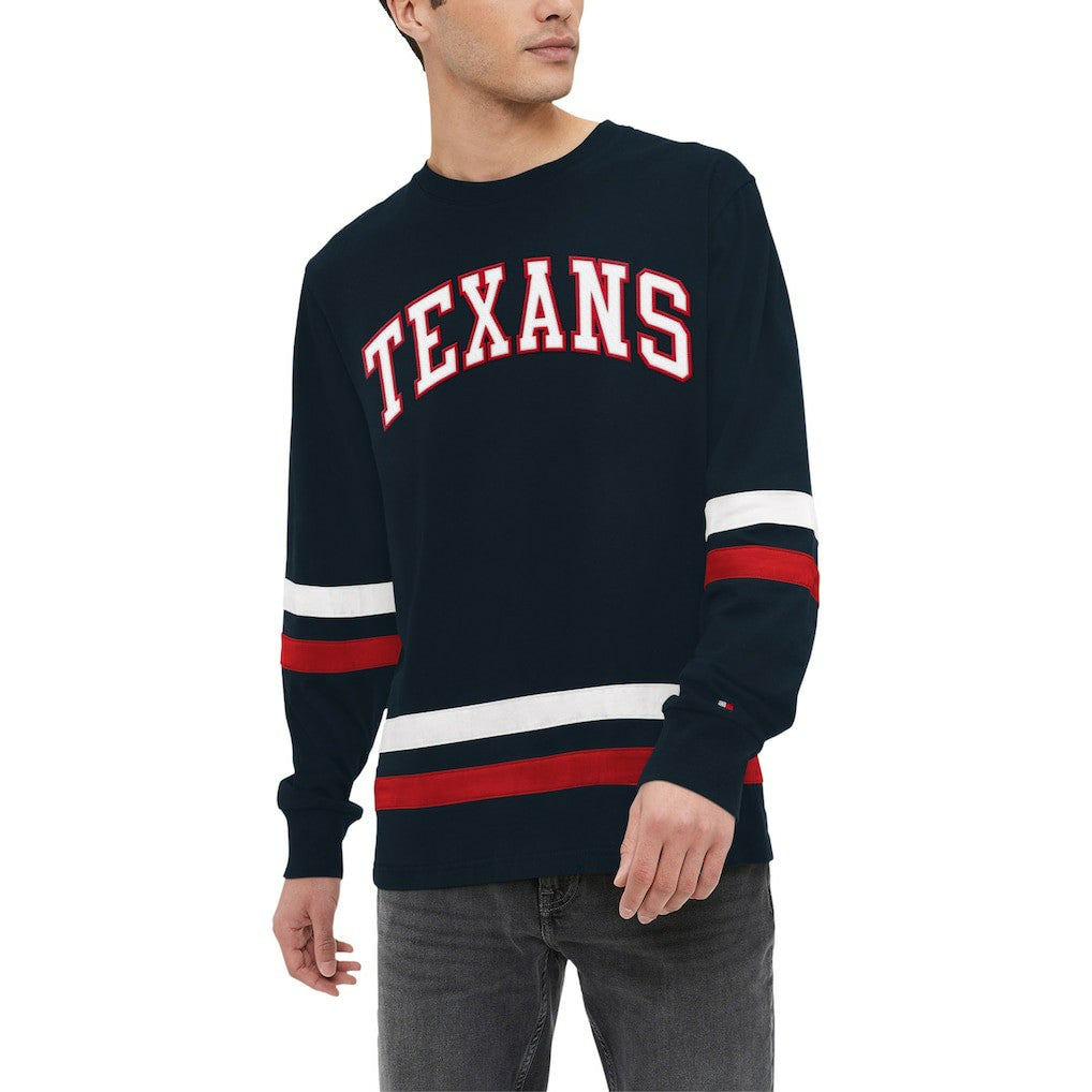Houston Texans Tommy Hilfiger Nolan Long Sleeve T-Shirt Navy/Red