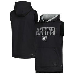 Las Vegas Raiders MSX by Michael Strahan Marathon Sleeveless Pullover Hoodie Black