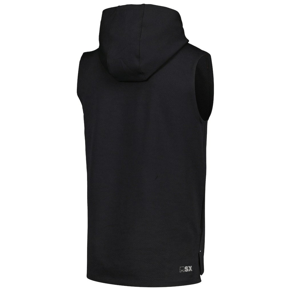 Las Vegas Raiders MSX by Michael Strahan Marathon Sleeveless Pullover Hoodie Black