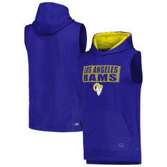 Los Angeles Rams MSX by Michael Strahan Marathon Sleeveless Pullover Hoodie Royal