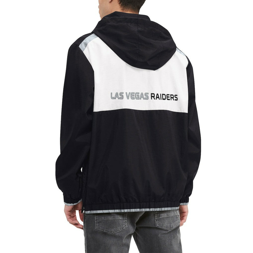 Las Vegas Raiders Tommy Hilfiger Carter Half-Zip Hooded Top Black/White