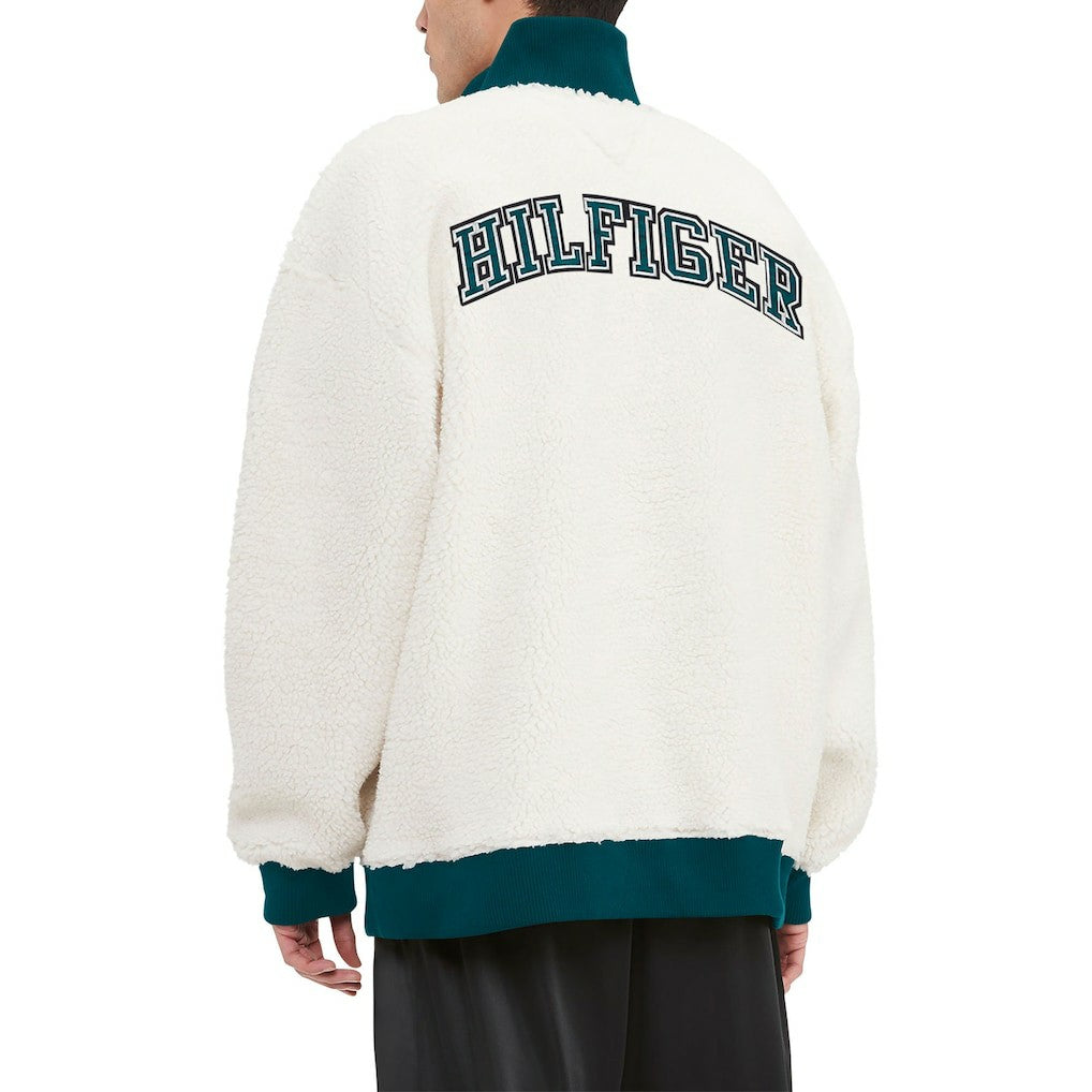 Philadelphia Eagles Tommy Hilfiger Jordan Sherpa Quarter-Zip Sweatshirt Cream
