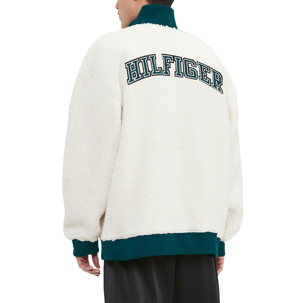 Philadelphia Eagles Tommy Hilfiger Jordan Sherpa Quarter-Zip Sweatshirt Cream