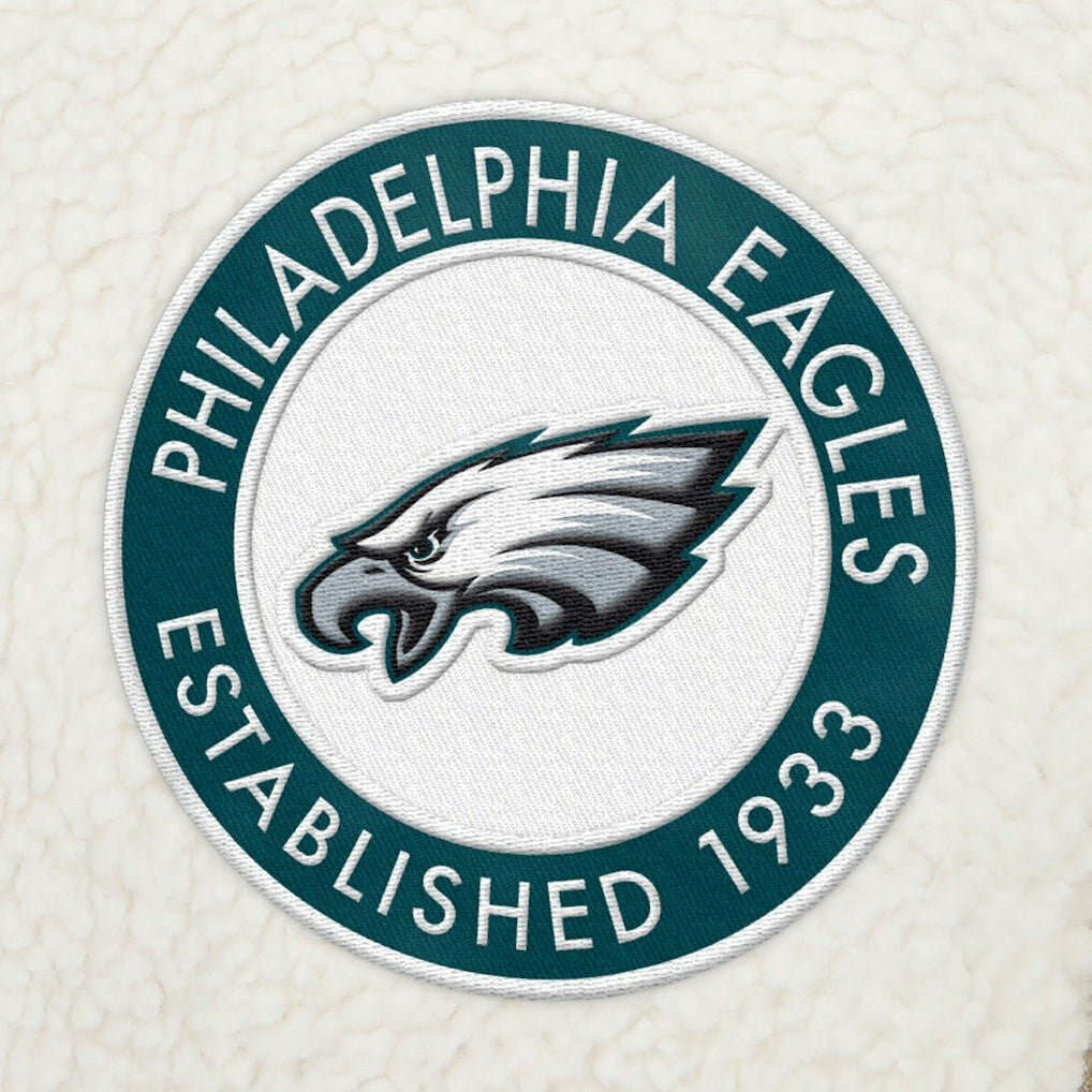 Philadelphia Eagles Tommy Hilfiger Jordan Sherpa Quarter-Zip Sweatshirt Cream