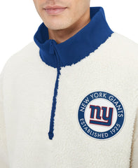 New York Giants Tommy Hilfiger Jordan Sherpa Quarter-Zip Sweatshirt Cream