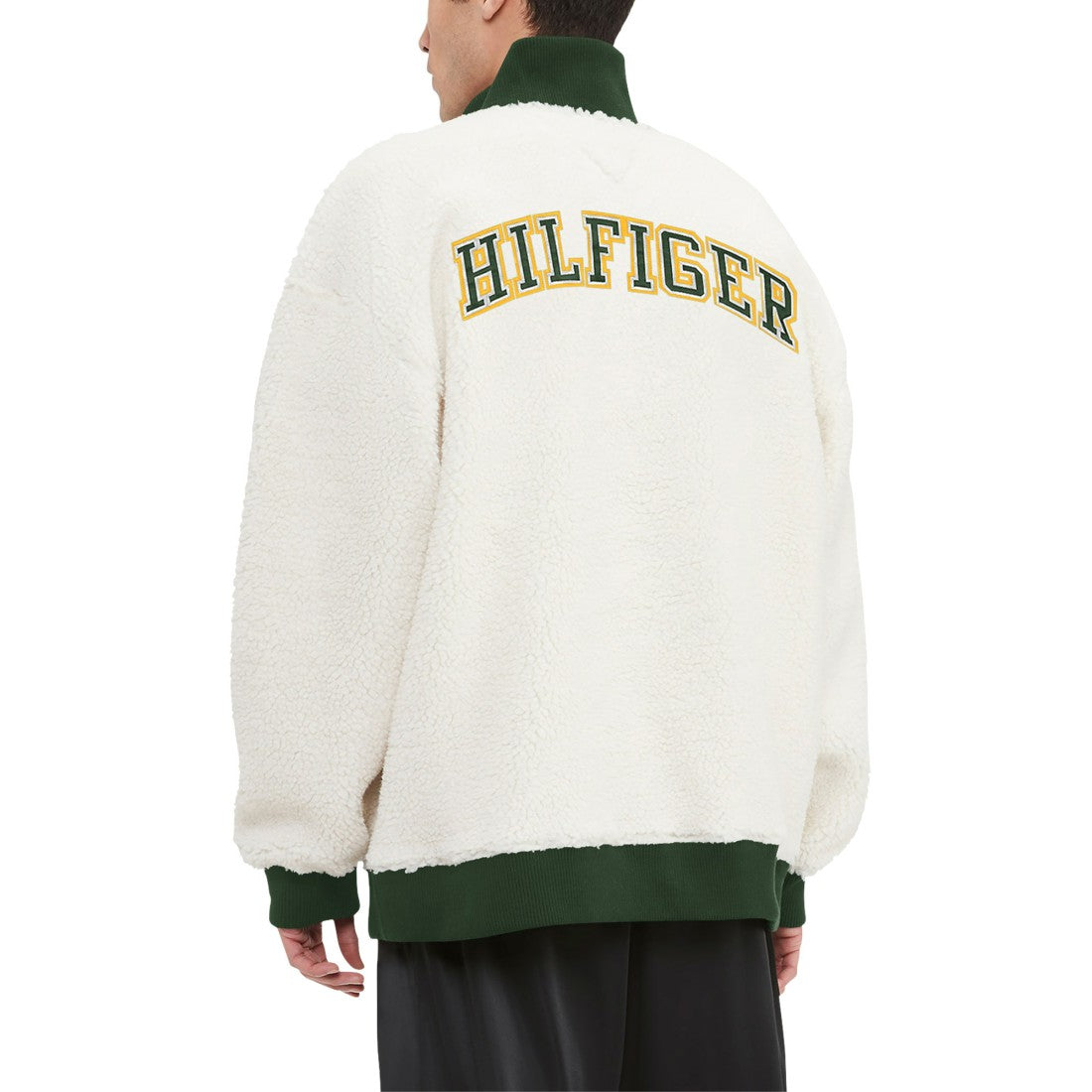 Green Bay Packers Tommy Hilfiger Jordan Sherpa Quarter-Zip Sweatshirt Cream
