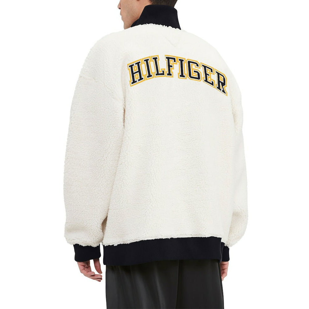 Pittsburgh Steelers Tommy Hilfiger Jordan Sherpa Quarter-Zip Sweatshirt Cream