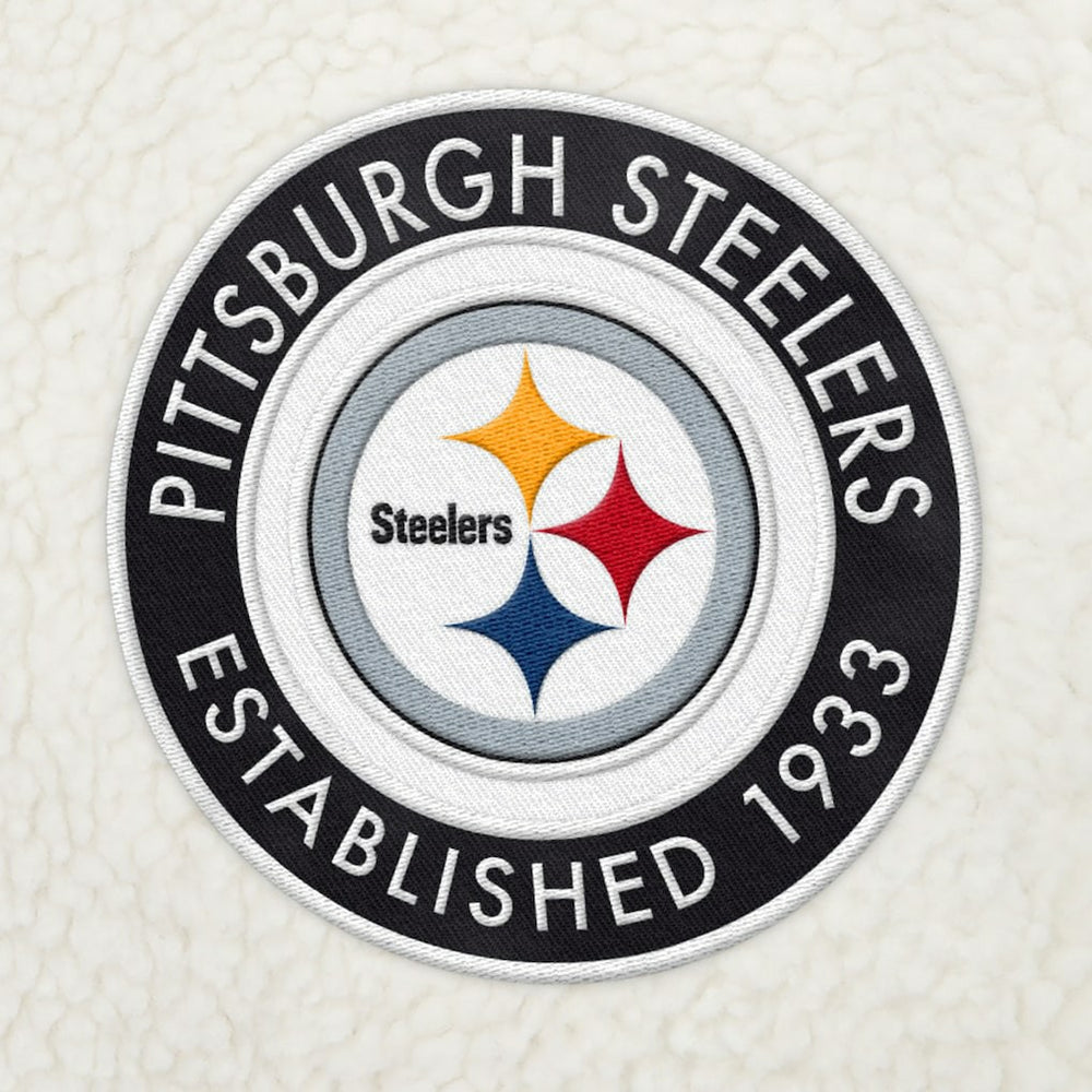 Pittsburgh Steelers Tommy Hilfiger Jordan Sherpa Quarter-Zip Sweatshirt Cream
