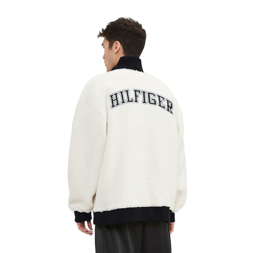 Las Vegas Raiders Tommy Hilfiger Jordan Sherpa Quarter-Zip Sweatshirt Cream