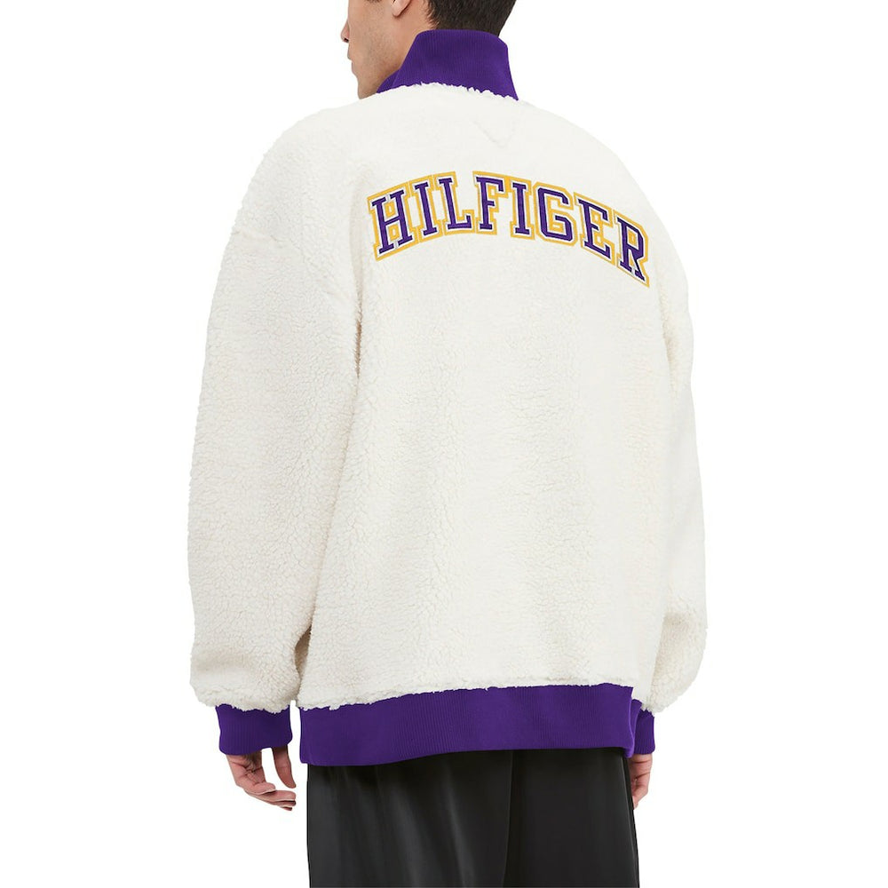 Minnesota Vikings Tommy Hilfiger Jordan Sherpa Quarter-Zip Sweatshirt Cream