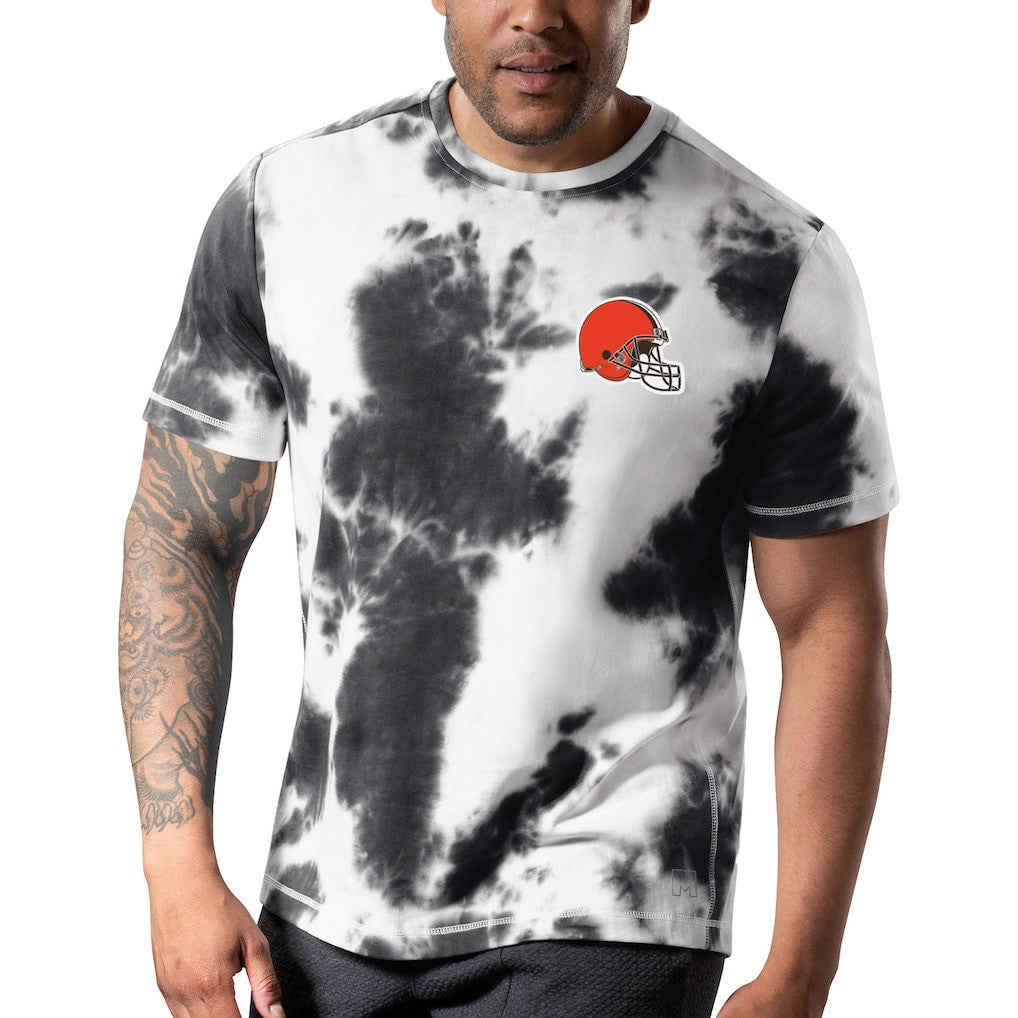 Cleveland Browns MSX by Michael Strahan Freestyle Tie-Dye T-Shirt Black