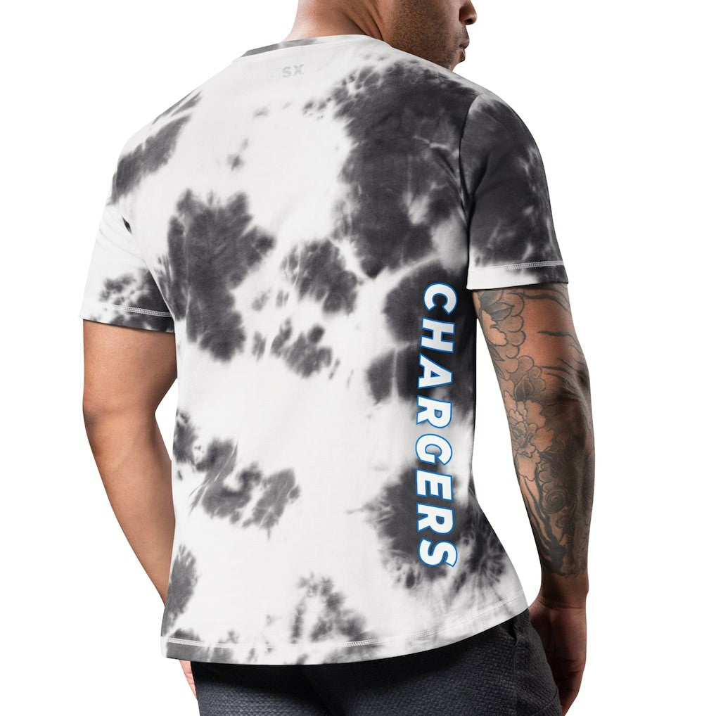 Los Angeles Chargers MSX by Michael Strahan Freestyle Tie-Dye T-Shirt Black