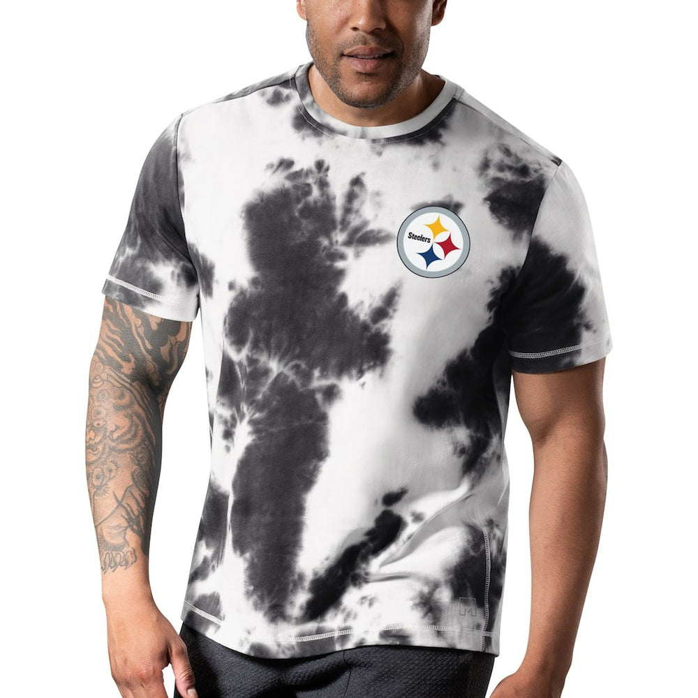 Pittsburgh Steelers MSX by Michael Strahan Freestyle Tie-Dye T-Shirt Black