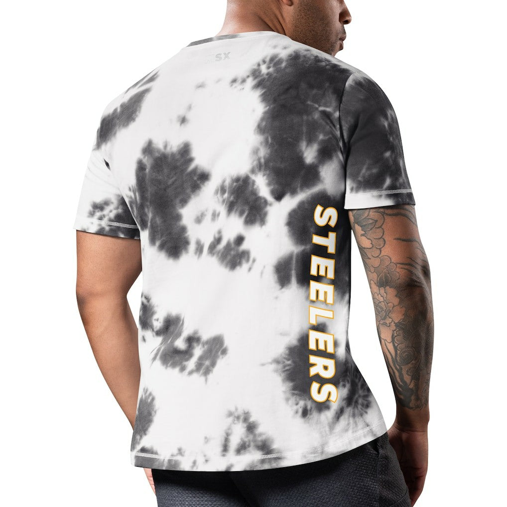Pittsburgh Steelers MSX by Michael Strahan Freestyle Tie-Dye T-Shirt Black