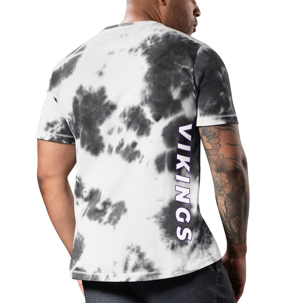 Minnesota Vikings MSX by Michael Strahan Freestyle Tie-Dye T-Shirt Black