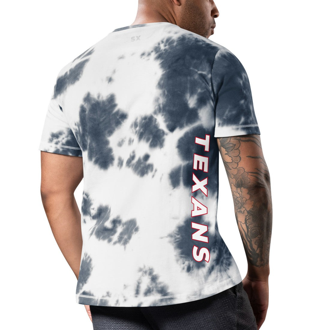 Houston Texans MSX by Michael Strahan Freestyle Tie-Dye T-Shirt Navy
