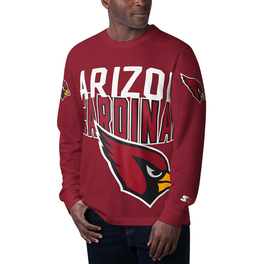 Arizona Cardinals Starter Clutch Hit Long Sleeve T-Shirt Cardinal