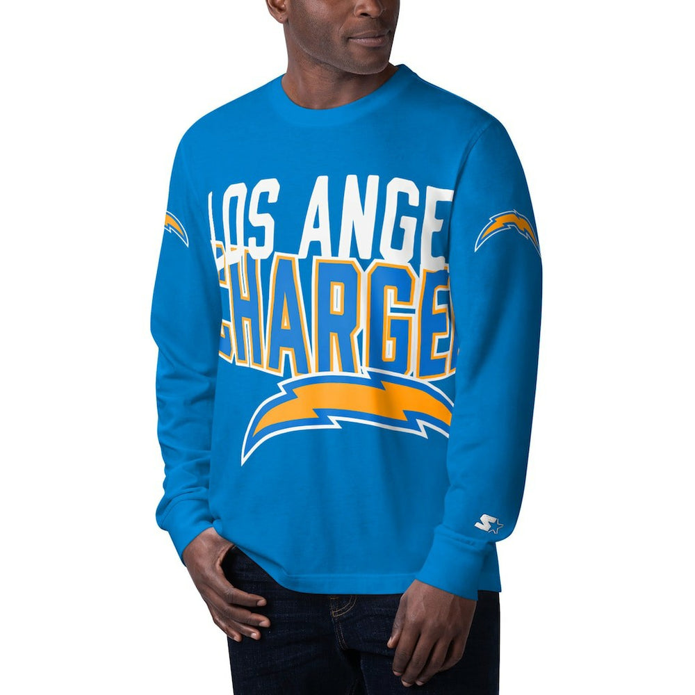 Los Angeles Chargers Starter Clutch Hit Long Sleeve T-Shirt Powder Blue