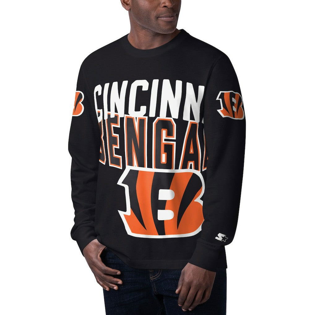 Cincinnati Bengals Starter Clutch Hit Long Sleeve T-Shirt Black
