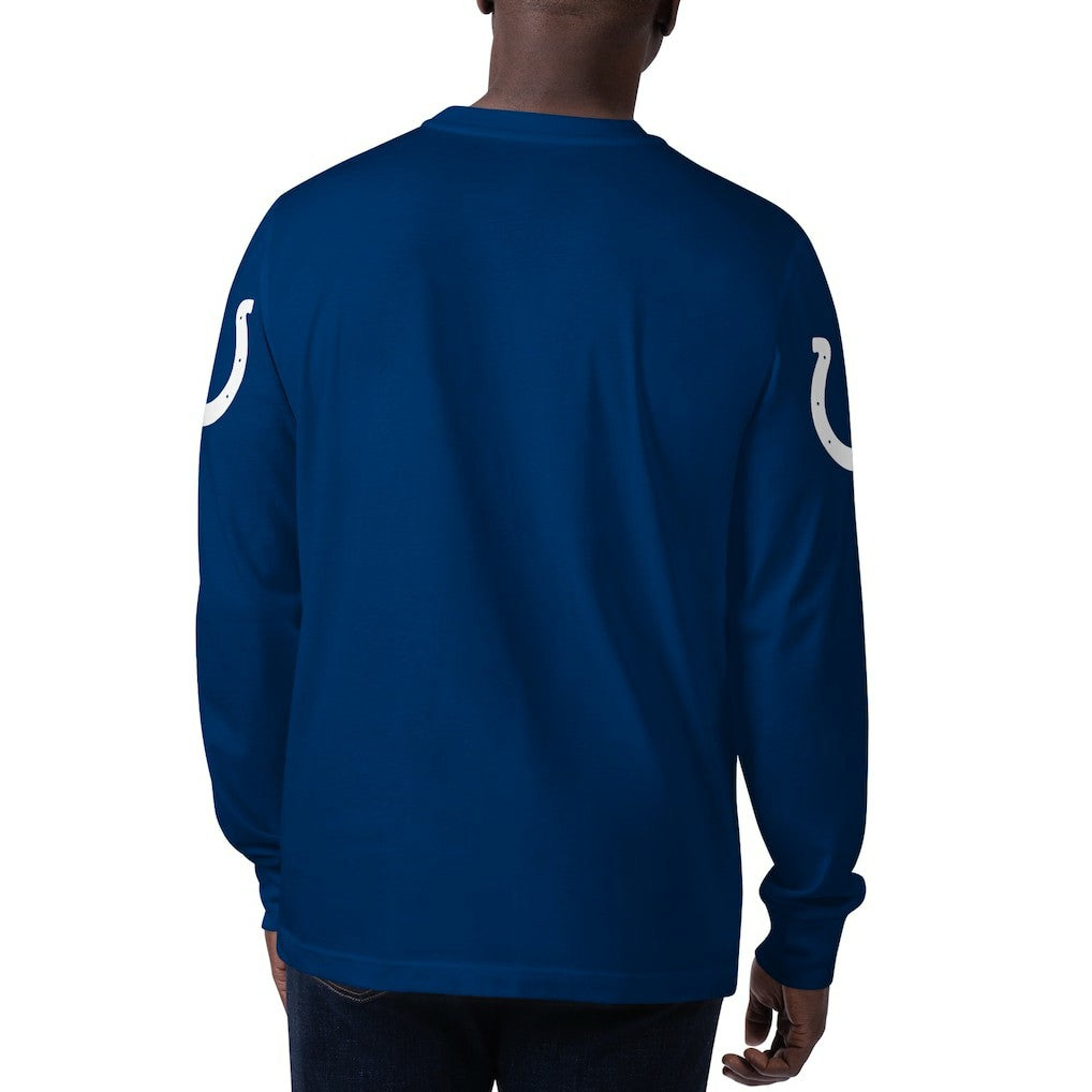 Indianapolis Colts Starter Clutch Hit Long Sleeve T-Shirt Royal