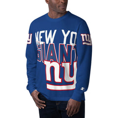 New York Giants Starter Clutch Hit Long Sleeve T-Shirt Royal