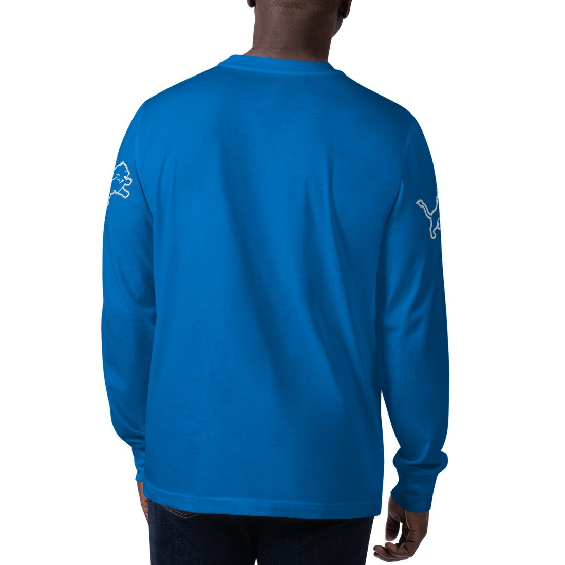 Detroit Lions Starter Clutch Hit Long Sleeve T-Shirt Blue