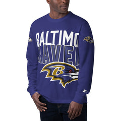 Baltimore Ravens Starter Clutch Hit Long Sleeve T-Shirt Purple