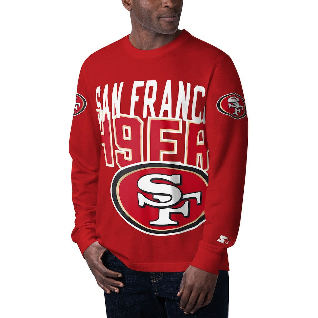 San Francisco 49ers Starter Clutch Hit Long Sleeve T-Shirt Scarlet