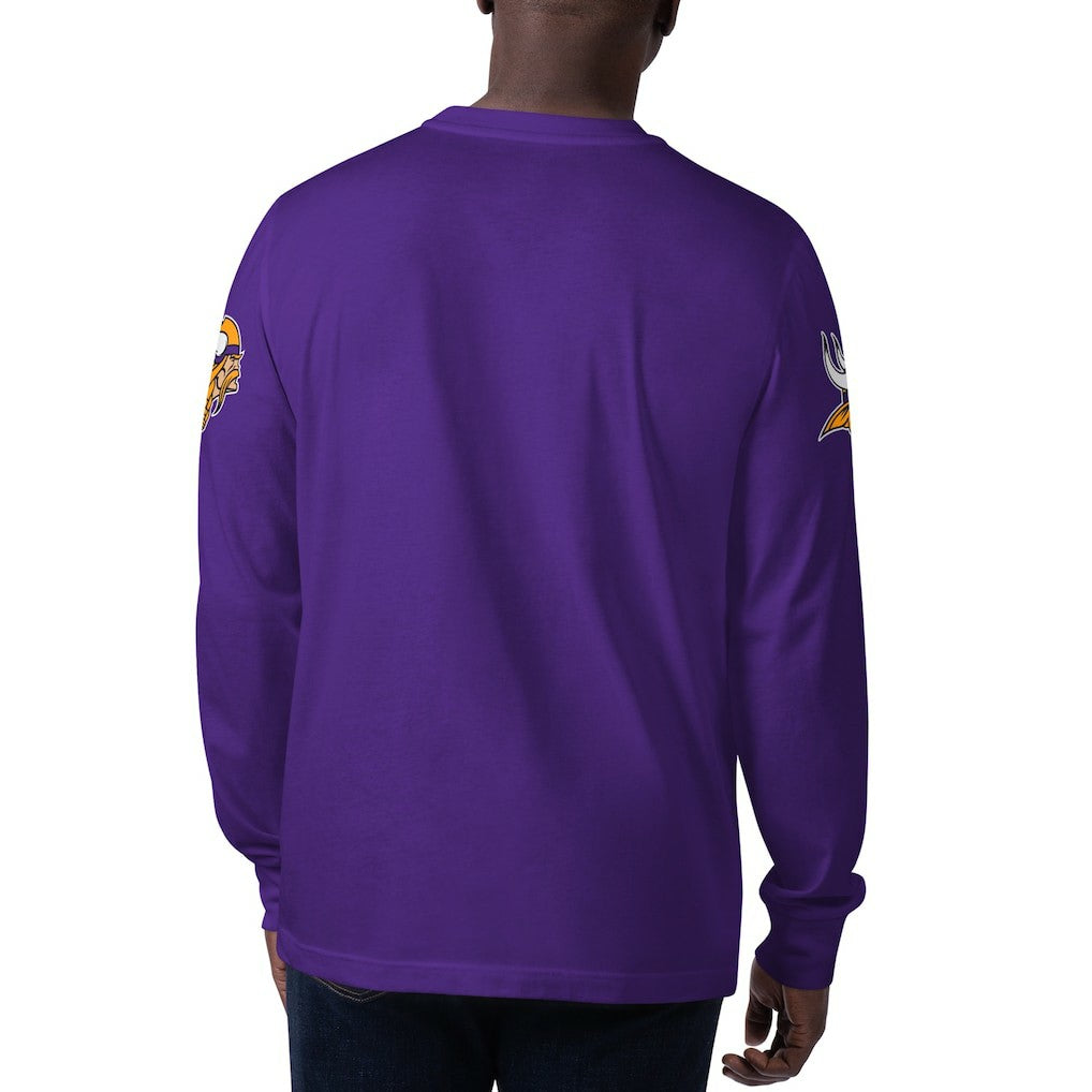 Minnesota Vikings Starter Clutch Hit Long Sleeve T-Shirt Purple