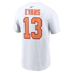 Mike Evans '76 Tampa Bay Buccaneers 50th Season Name & Number T-Shirt White