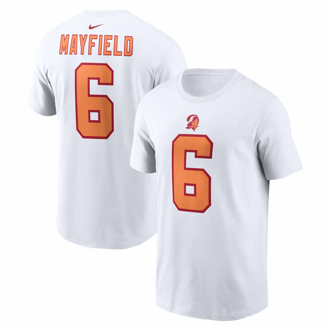 Baker Mayfield '76 Tampa Bay Buccaneers 50th Season Name & Number T-Shirt White