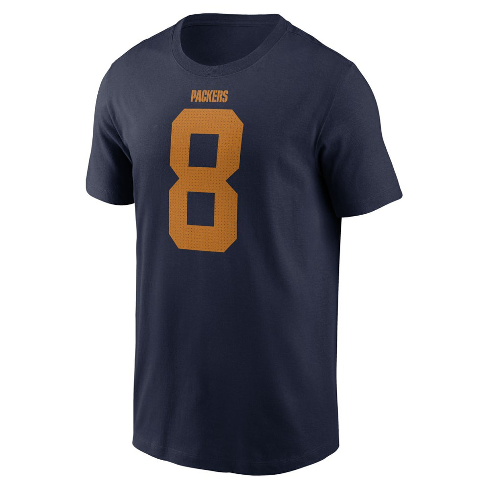 Josh Jacobs Green Bay Packers Player Name & Number T-Shirt Navy