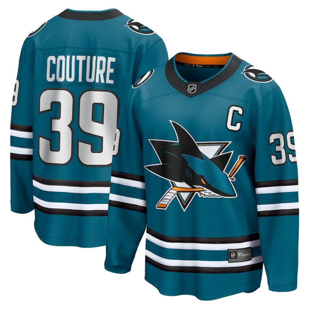 NHL Logan Couture San Jose Sharks Fanatics Home Breakaway Jersey - Teal