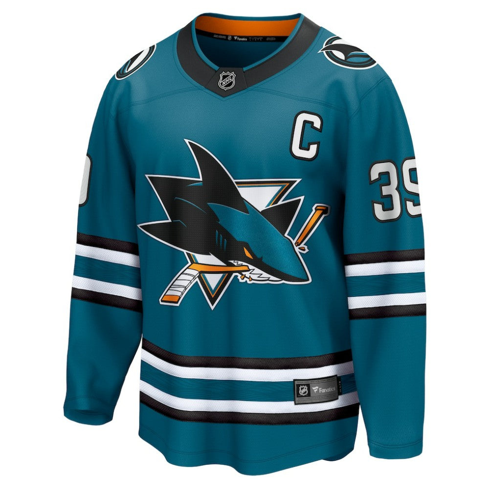 NHL Logan Couture San Jose Sharks Fanatics Home Breakaway Jersey - Teal
