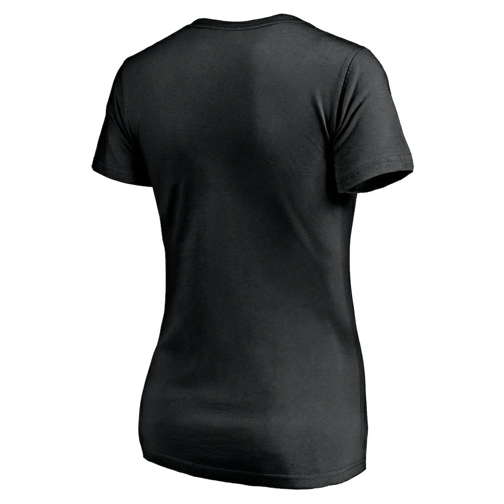 Golden State Warriors Women's Primary Logo V-Neck T-Shirt Black