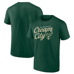 Milwaukee Bucks Hometown Collection Cream City T-Shirt Hunter Green