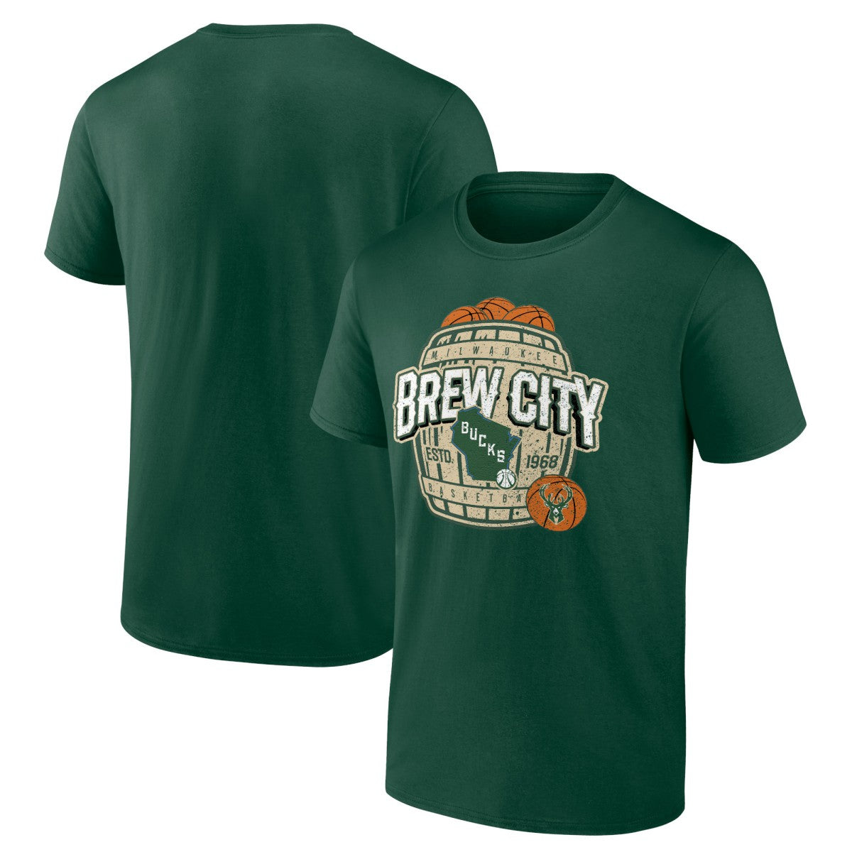 Milwaukee Bucks Hometown Collection Brew City T-Shirt Hunter Green