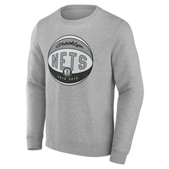 Brooklyn Nets Hard Color Pullover Sweatshirt Gray