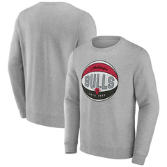 Chicago Bulls Hard Color Pullover Sweatshirt Gray