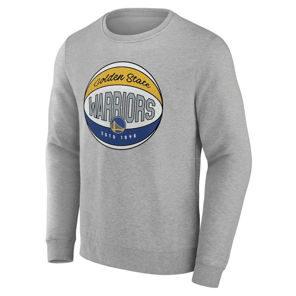 Golden State Warriors Hard Color Pullover Sweatshirt Gray