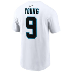 Bryce Young Carolina Panthers Player Name & Number T-Shirt White