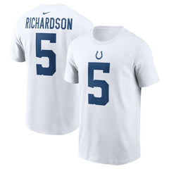 Anthony Richardson Indianapolis Colts Player Name & Number T-Shirt White