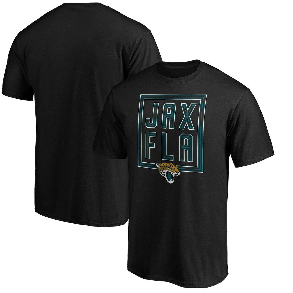 Jacksonville Jaguars Hometown Collection Initial Outline T-Shirt Black