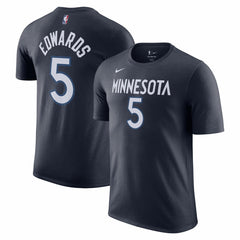 Anthony Edwards Minnesota Timberwolves Icon 2022/23 Name & Number T-Shirt Navy