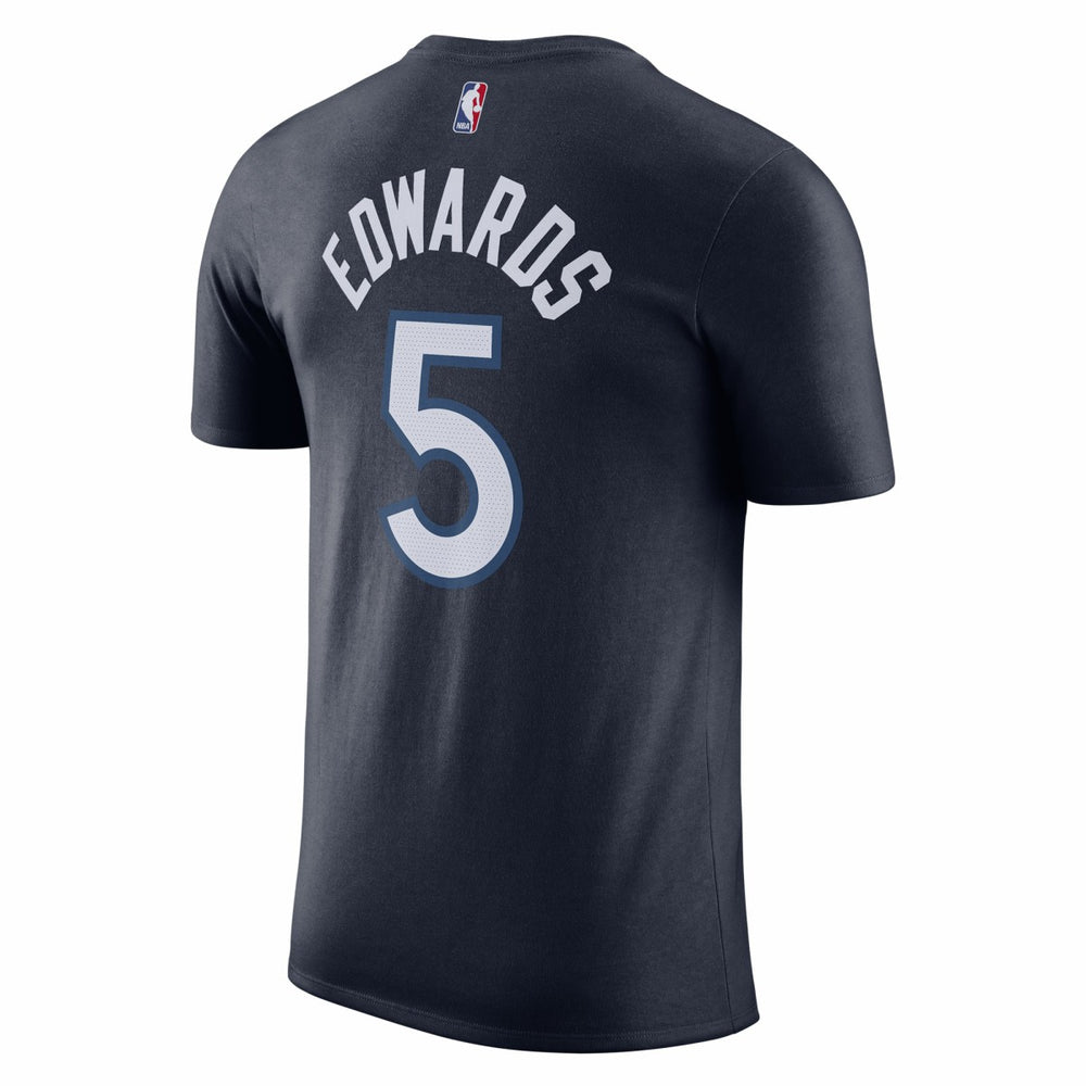 Anthony Edwards Minnesota Timberwolves Icon 2022/23 Name & Number T-Shirt Navy